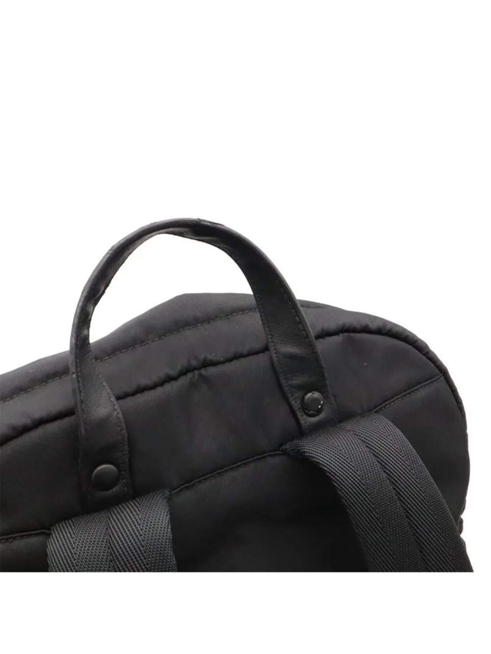 Prada Backpack Nylon Leather Nero Black Silver